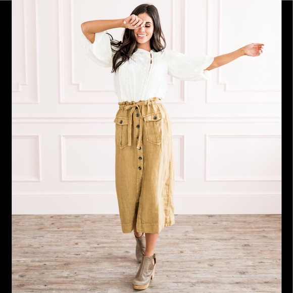 Free People “Straight to the Point” Midi Skirt - Picture 6 of 16